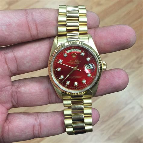 rolex red inside gold blac youngsta|rolex watches with gold hands.